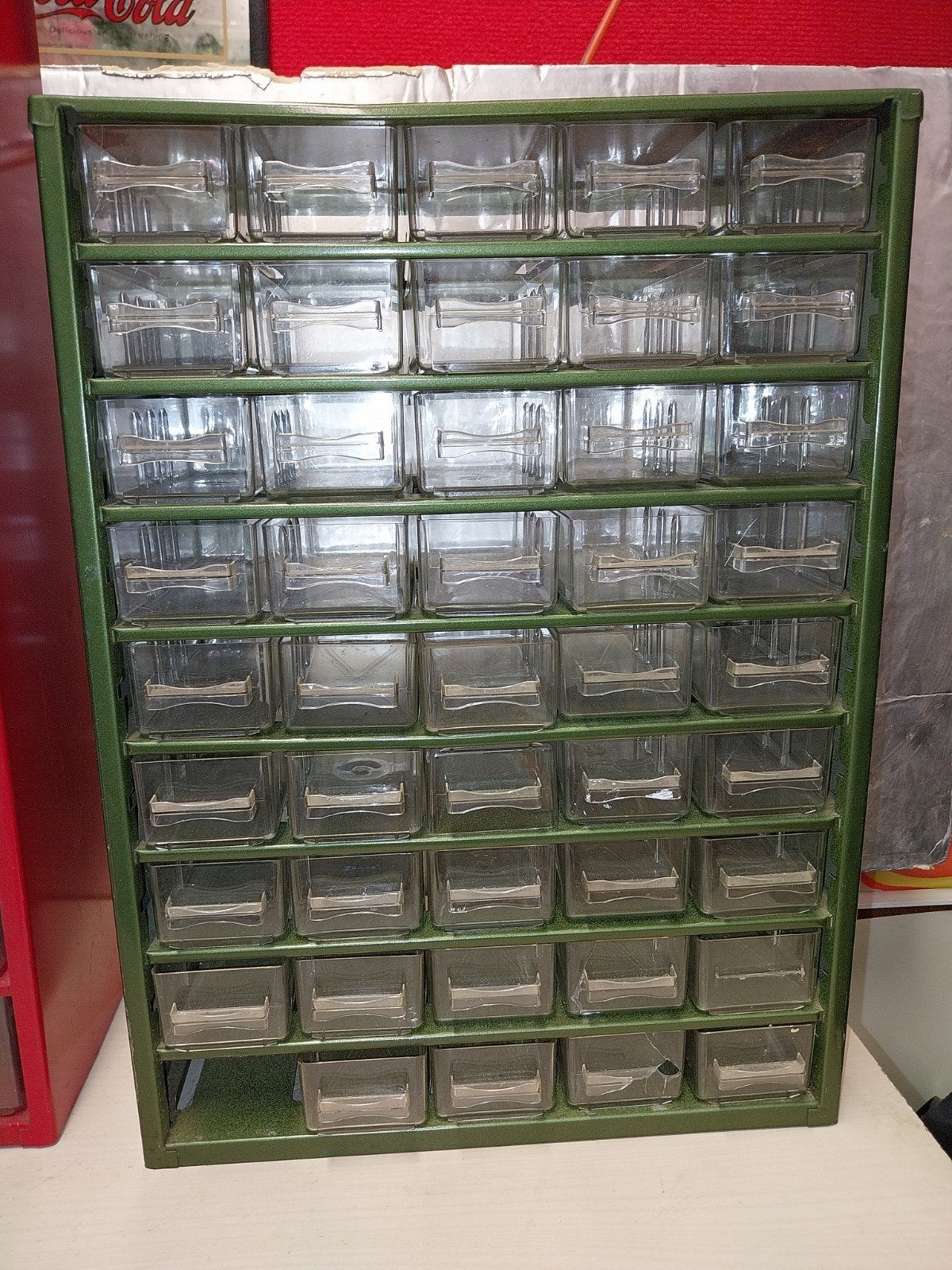 Vintage Groene Raaco Opbergkast met 25 Lades - Deens Design, Ophalen of Verzenden