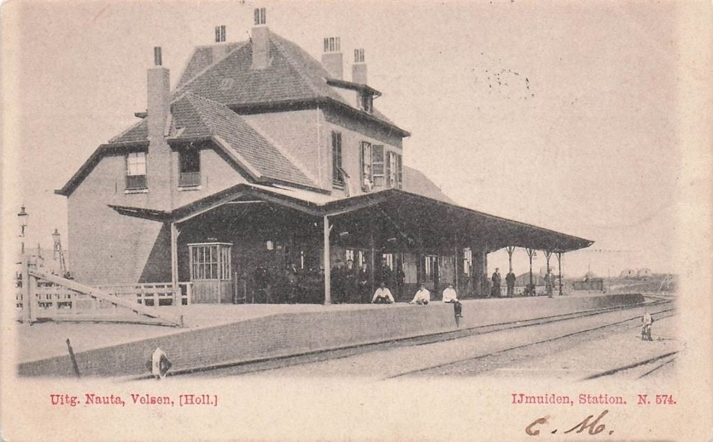 703-004-035 Ijmuiden Station, Verzamelen, Ansichtkaarten | Nederland, Verzenden, Voor 1920, Noord-Holland