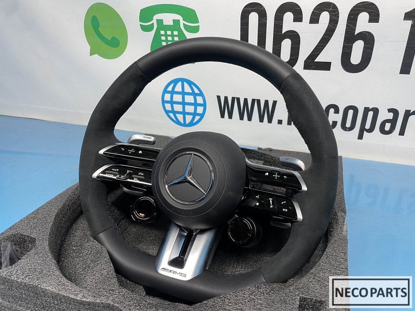 MERCEDES W206 C63 W214 E63 GLE GLC 63 AMG STUUR ALCANTARA, Gebruikt, -, Ophalen of Verzenden, -