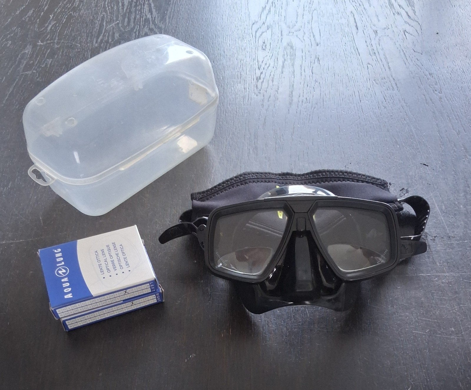Te koop: Aqualung Look duikbril. +3 sterkte leesglazen, Ophalen of Verzenden, Gebruikt, Duikbril of Snorkel