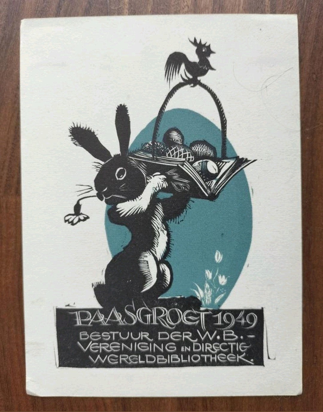 Gelegenheidsgrafiek - Pasen 1949 (R. Snapper, houtsnede), Religie, Ophalen of Verzenden, Houtsnede, 16 cm