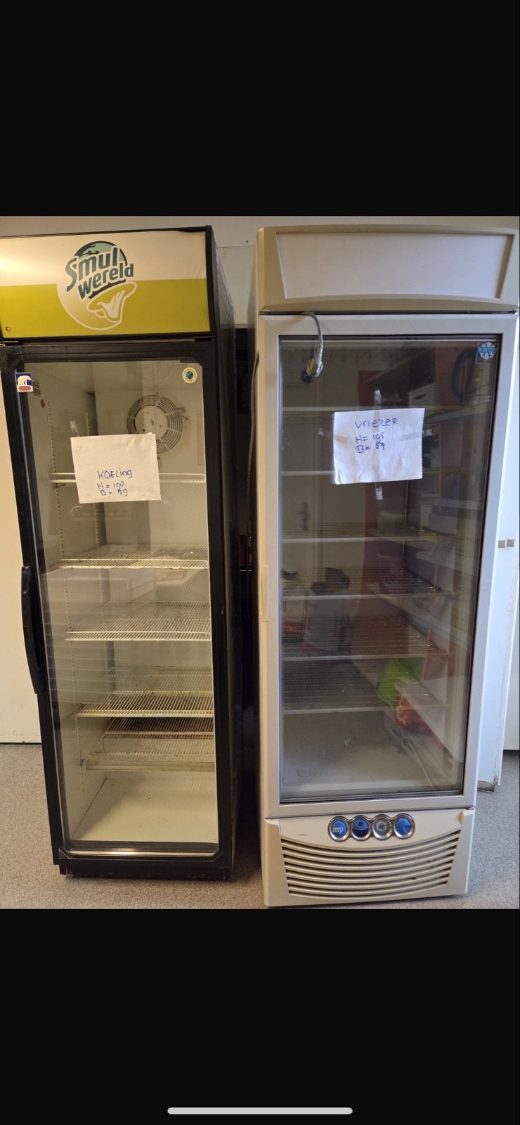 Koeling en vriezer - Ideaal voor horeca of winkel, Witgoed en Apparatuur, Koelkasten en IJskasten, Gebruikt, 200 liter of meer