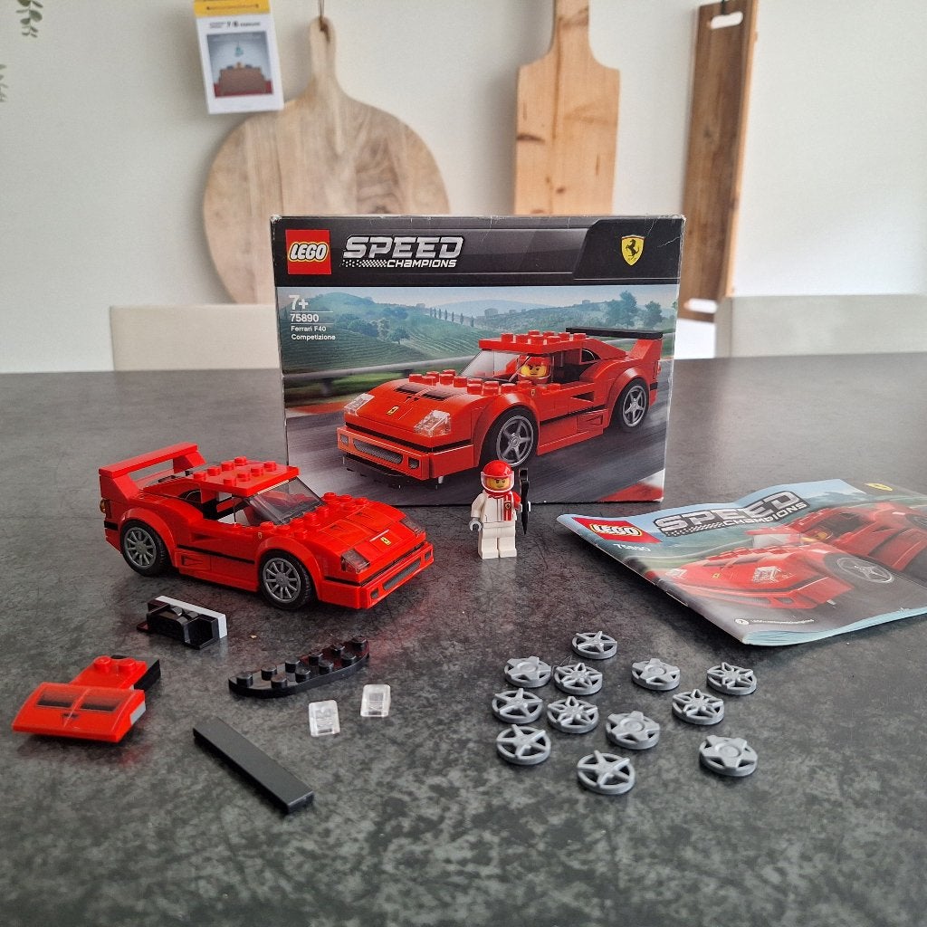 Lego Speed champions 75890 Ferrari F40 Competizione, Lego, Zo goed als nieuw, Compleet, Complete set