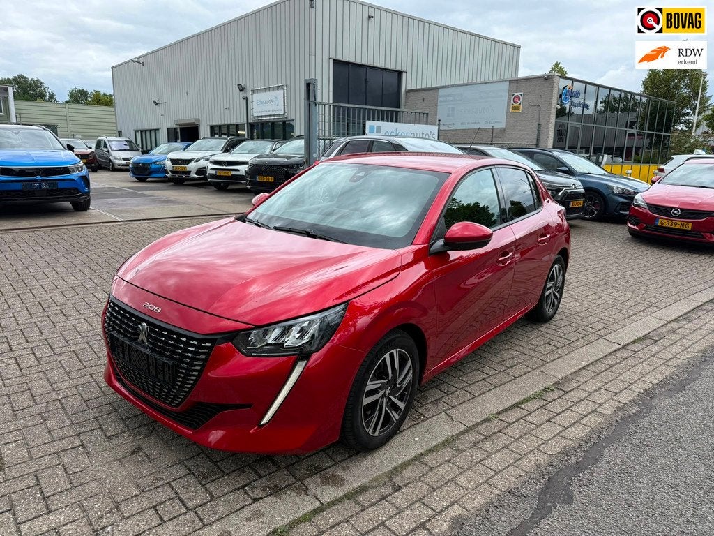 Peugeot 208 1.2 PureTech Allure 100PK, Navi Dealer auto, Auto's, Voorwielaandrijving, 101 pk, Gebruikt, Leder en Stof