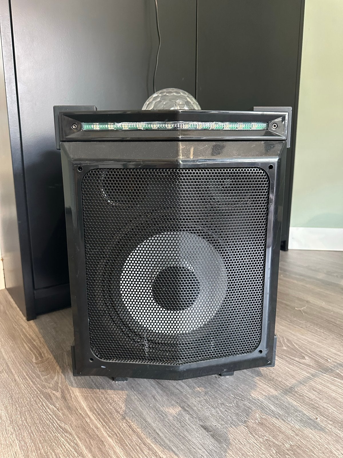 Karaoke set met 3 microfoons en discolamp, Ophalen, Gebruikt, Complete set
