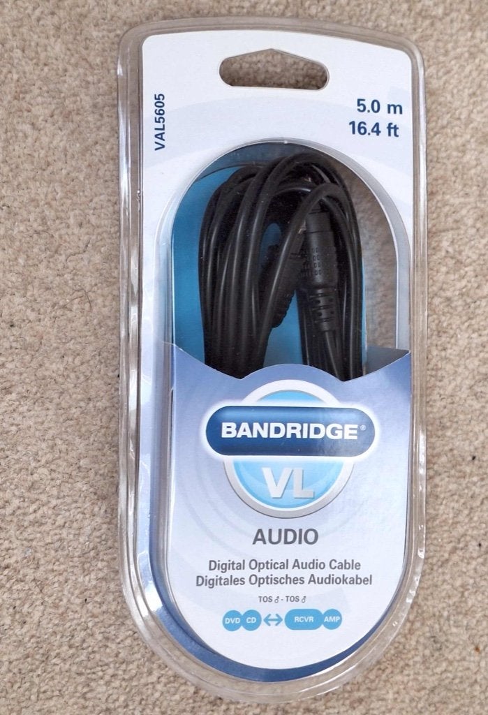 Digital Optical Audio Cable 5 m, Audio, Tv en Foto, Audiokabels en Televisiekabels, Ophalen of Verzenden, Nieuw, 2 tot 5 meter
