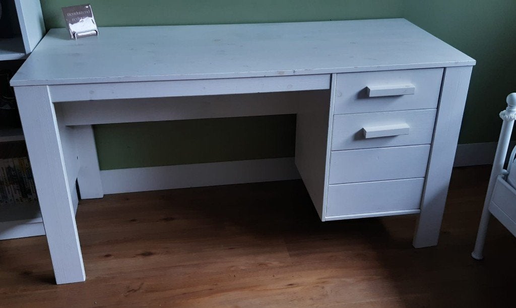 Houten bureau wit, Huis en Inrichting, Bureaus, Ophalen, 60 cm, Hout, Overige merken