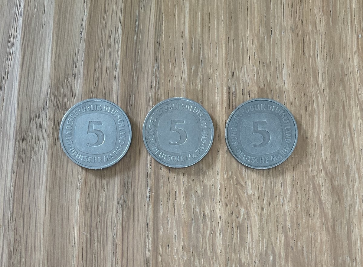 3x Duitse 5 Mark Munt - 1975, 1979, 1980, Ophalen of Verzenden, BRD