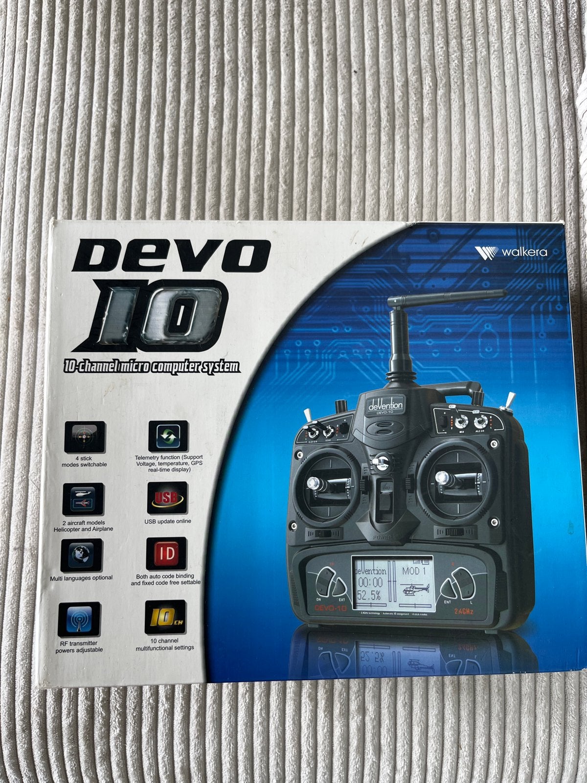 Walkera Devo 7 2.4GHz 10-kanaals micro computer systeem, Overige merken, 1:72 tot 1:144, Helikopter, Nieuw