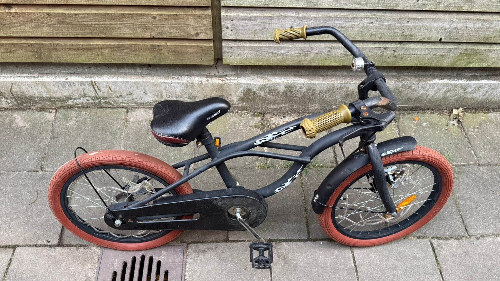 Jongensfiets 4-6 jaar, Ophalen, Gebruikt, Terugtraprem, Minder dan 16 inch