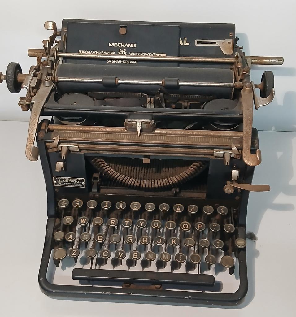 Antieke Typemachine Mechanik Wanderer Continental Siegmar, Ophalen of Verzenden