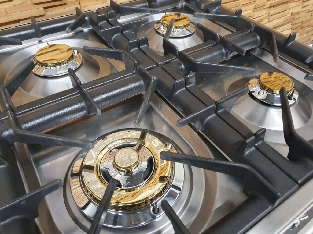 Luxe Boretti gasfornuis 60cm crème & rvs 1 elektrische oven, Witgoed en Apparatuur, Niet ingevuld, Niet ingevuld, Zo goed als nieuw