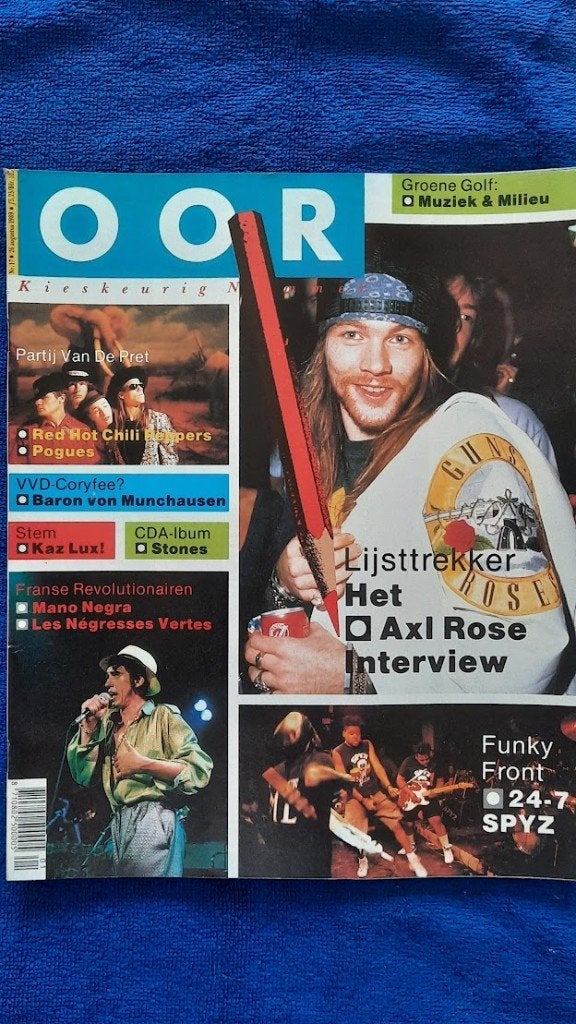 OOR 17-1989 Guns 'n Roses RHCP Pogues Kaz Lux Axl Rose Mano, Ophalen of Verzenden, Zo goed als nieuw, Muziek, Film of Tv