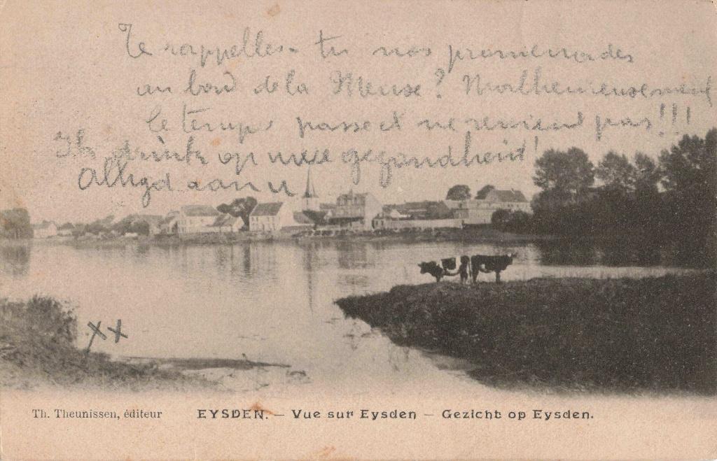 Eijsden Vue sur Eysden Gezicht op Eysden B3315, Ophalen, Voor 1920, Gelopen, Limburg