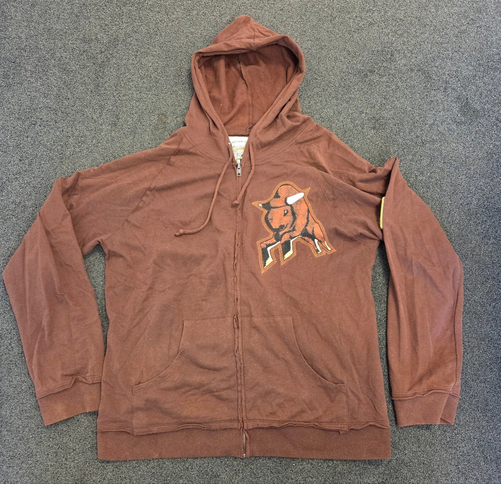 2006 Pearl Jam World Tour Hoodie L Soundgarden Nirvana, Ophalen of Verzenden, Zo goed als nieuw, Maat 52/54 (L), Bruin