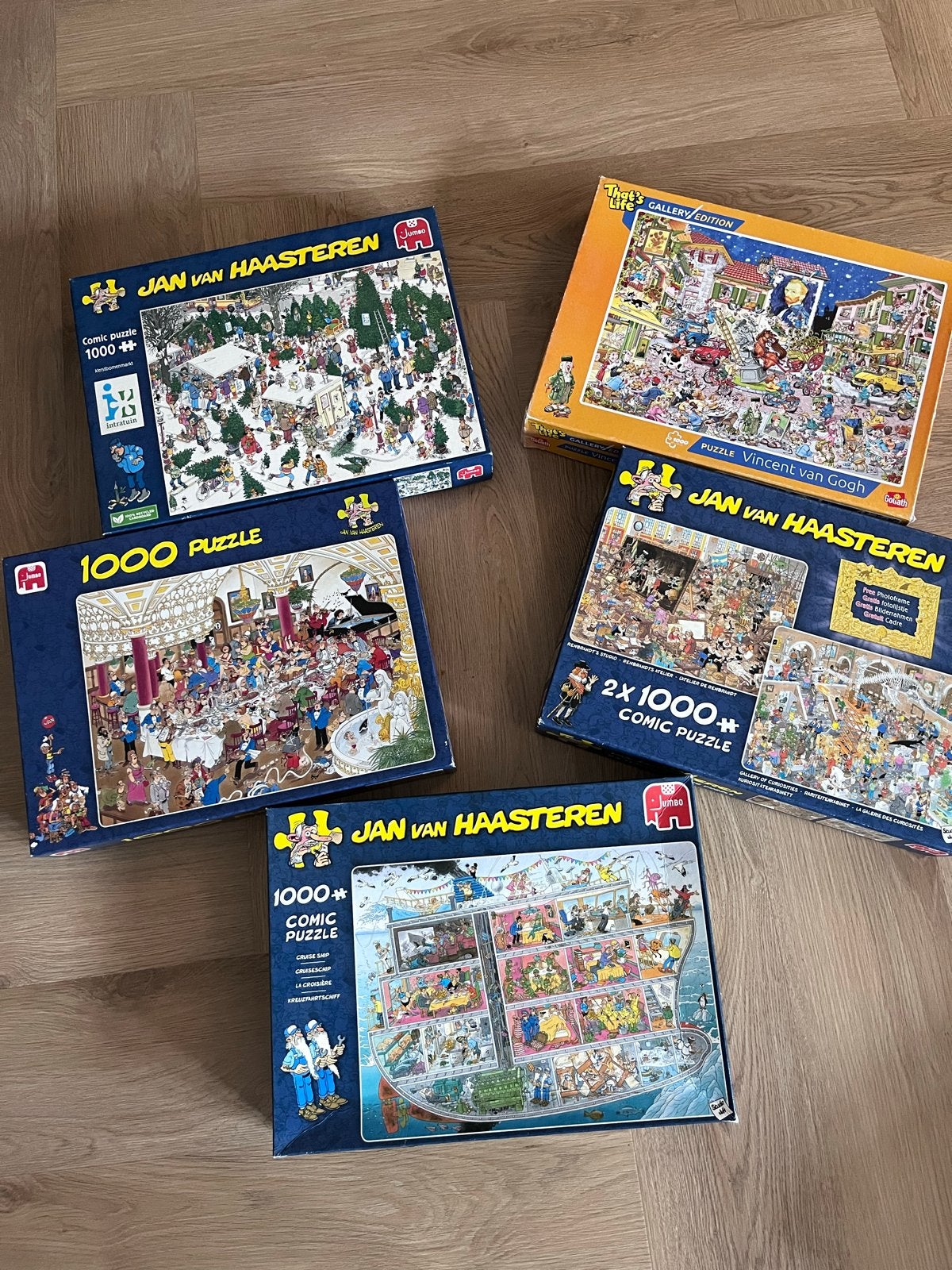 Jan van Haasteren puzzels - diverse 1000 stukjes, Hobby en Vrije tijd, Ophalen, 500 t/m 1500 stukjes, Gebruikt, Legpuzzel