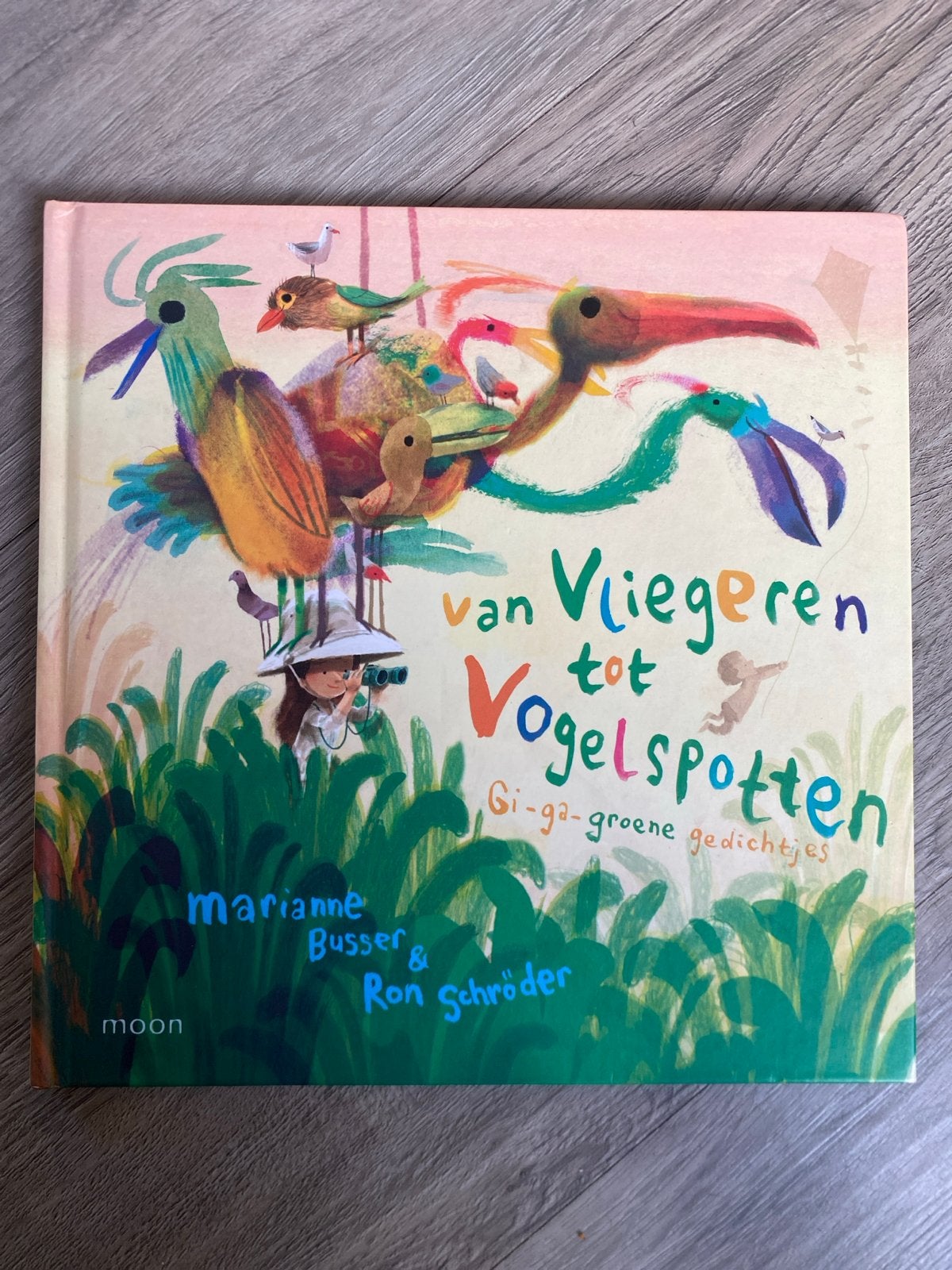 Van Vliegeren tot Vogelspotten - Gi-ga-groene gedichtjes, Ophalen of Verzenden, Zo goed als nieuw, 3 tot 4 jaar
