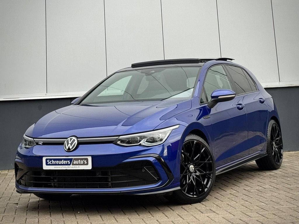 Volkswagen Golf 8 1.5 TSI 2x R-Line Pano IQ 19” LAPIZ BLUE, Voorwielaandrijving, Zwart, 4 cilinders, Blauw