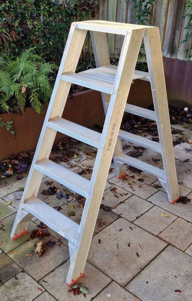 Dubbele aluminium trap - 126x40 - Zeer stevig, Ophalen, Gebruikt, Trap, Minder dan 2 meter