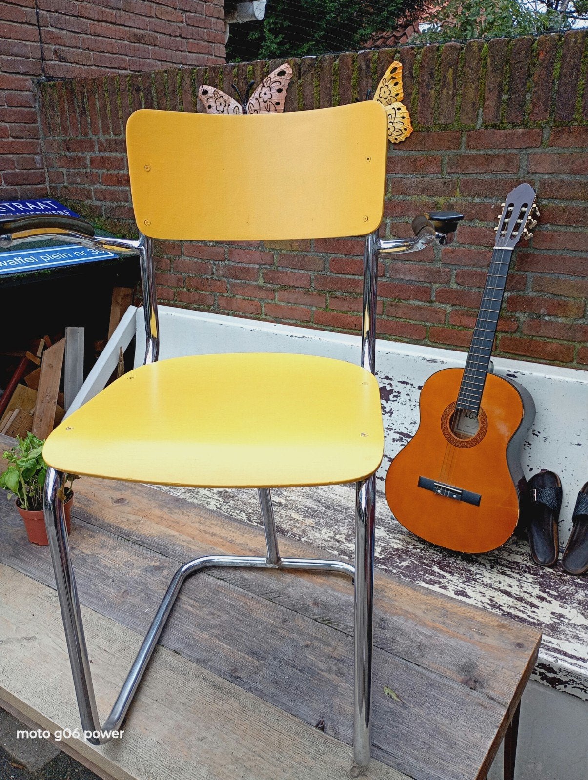 Bauhaus Thonet stoelen met bakelieten armleuningen (2 stuks), Gebruikt, Twee, Overige kleuren, Hout