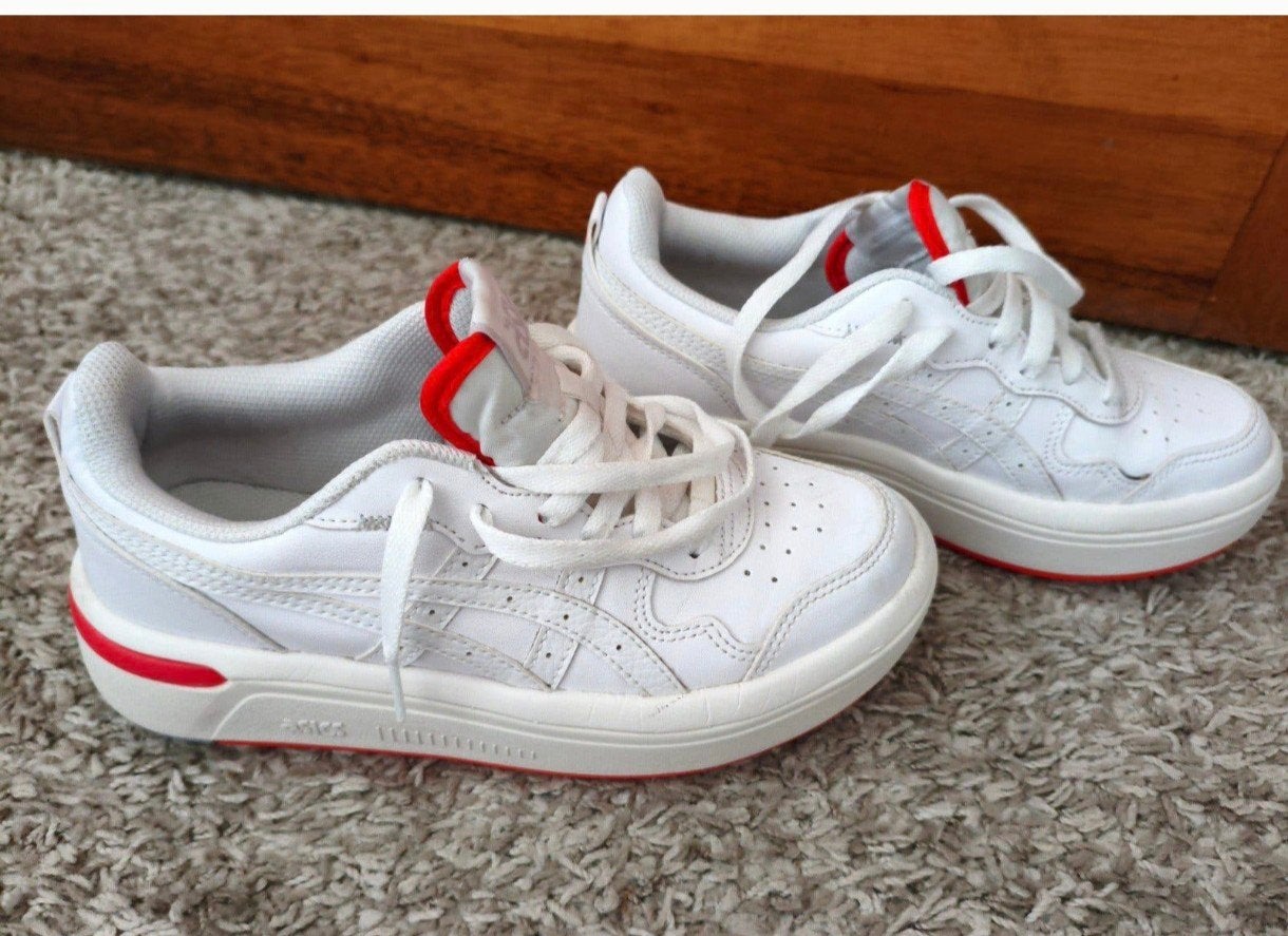 ASICS Sneakers - Wit met Rode Details - Maat 37, Wit, Ophalen of Verzenden, ASICS, Sneakers of Gympen