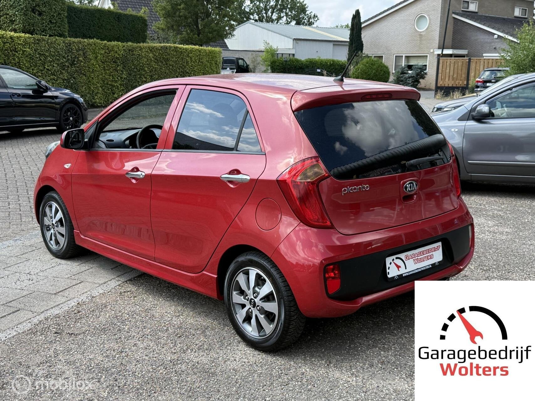 Kia Picanto 1.0 CVVT DynamicLine stoelverw. nw apk, Voorwielaandrijving, Stof, Gebruikt, Zwart