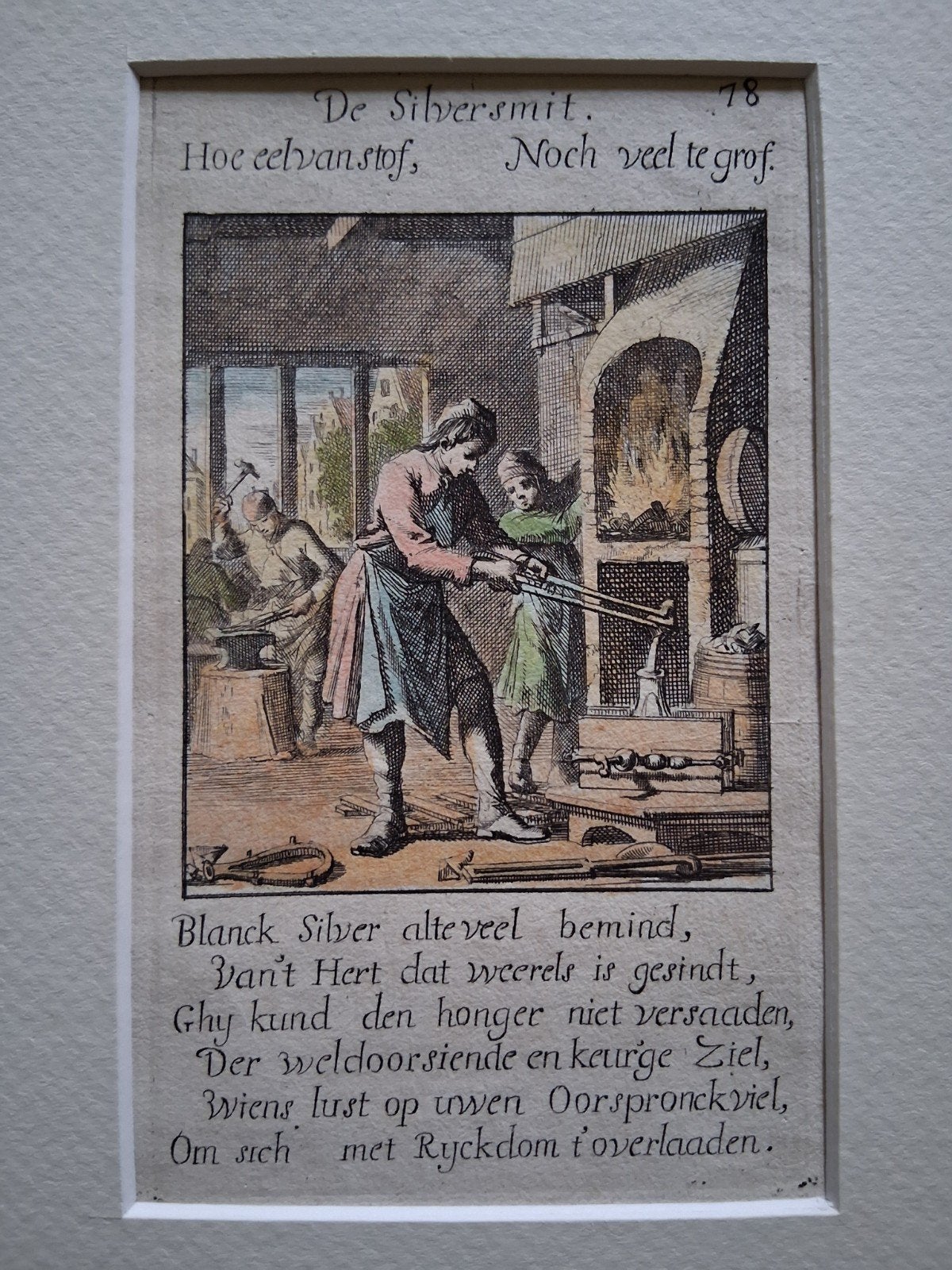 zilversmid jan luijken 18de eeuw, Antiek en Kunst, Kunst | Etsen en Gravures, Ophalen of Verzenden