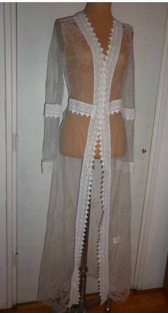 peignoir maat 40, Kleding | Dames, Verzenden, Wit, Overige typen