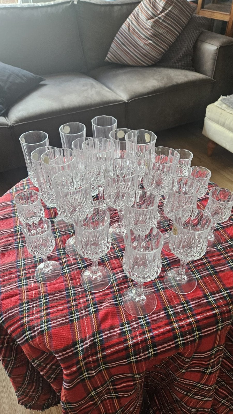 22-delige set 24% lood kristal glazen - Cristal d'Arques, Antiek en Kunst, Ophalen