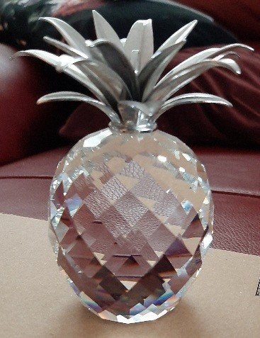 Swarovski Ananas zilver groot, Ophalen of Verzenden, Zo goed als nieuw, Figuurtje