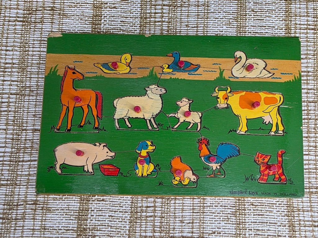 houten puzzel Made in Holland 30x20cm simplex toys, Ophalen of Verzenden, 10 tot 50 stukjes, Nieuw, 6 maanden tot 2 jaar