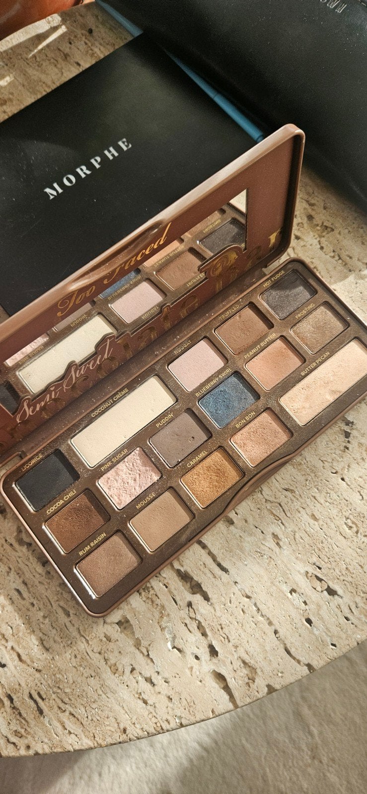 Too Faced Semi-Sweet Chocolate Bar Oogschaduwpalet, Gebruikt, Ogen, Bruin, Ophalen of Verzenden