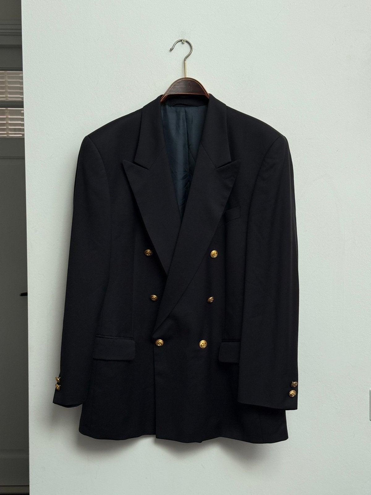 Desch Vintage Navy Double Breasted Blazer Maat FR 50-52, Kleding | Heren, Ophalen of Verzenden, Zo goed als nieuw, Maat 52/54 (L)