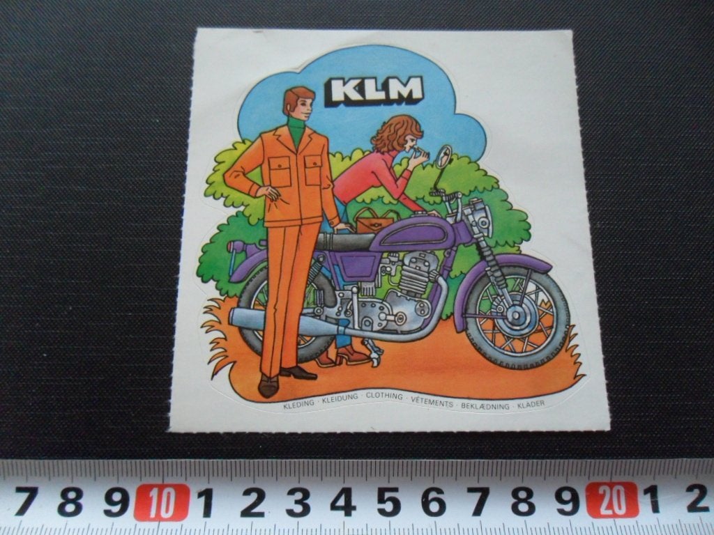 sticker KLM  Kleding  BV063, Ophalen of Verzenden, Zo goed als nieuw