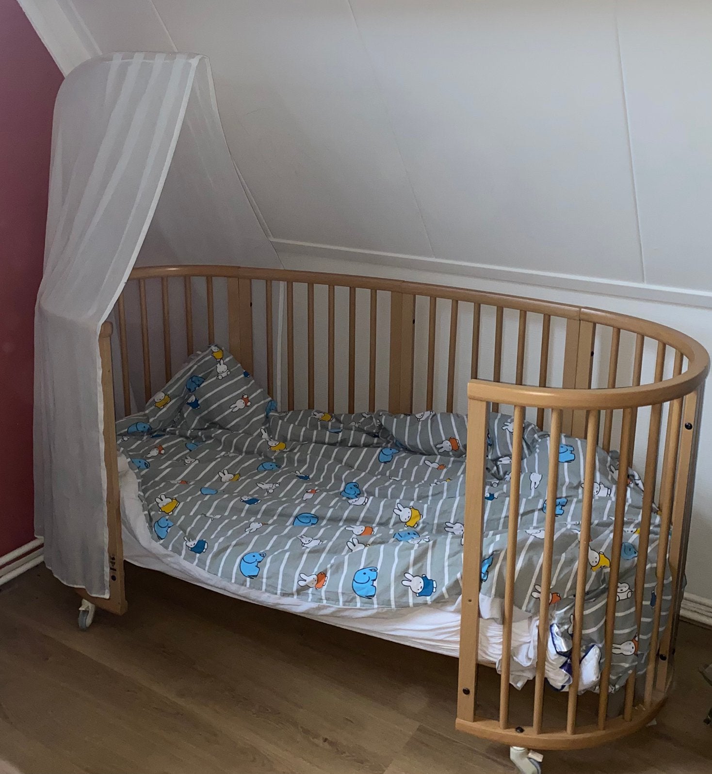 Stokke sleepi meegroei bed, Ophalen, Zo goed als nieuw, Minder dan 140 cm, 70 tot 85 cm