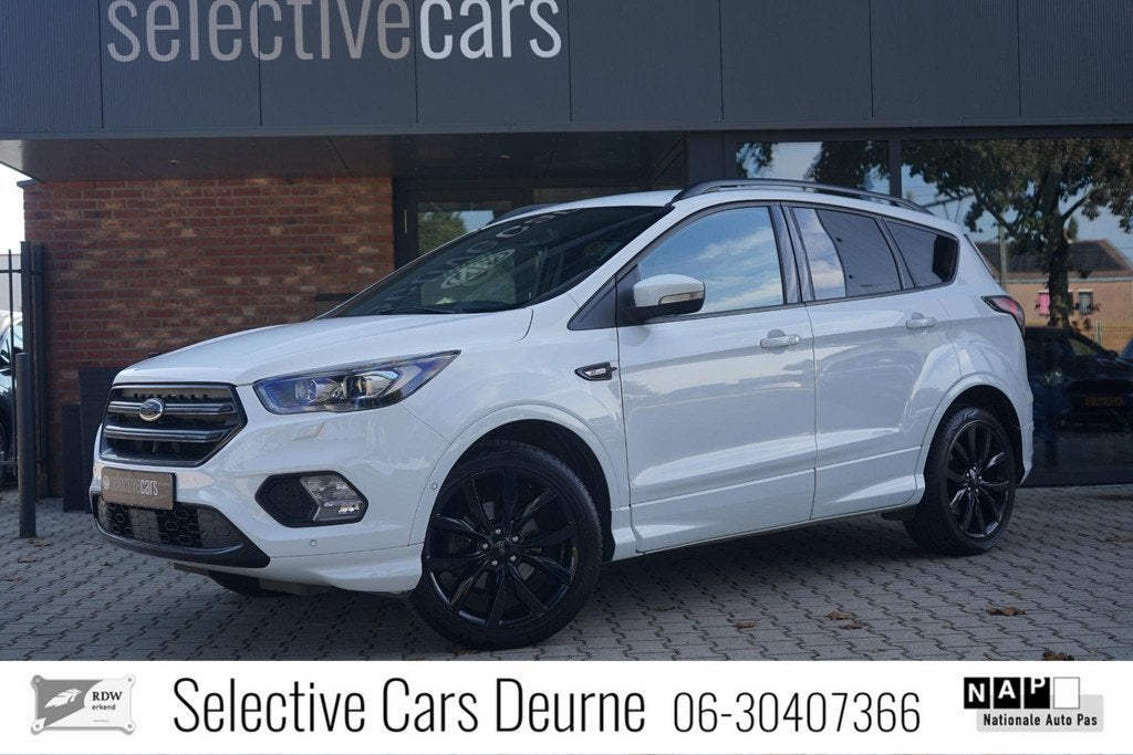 Ford Kuga 1.5 EcoBoost ST Line , Frost White, Zwart optiek,, Auto's, Ford, Voorwielaandrijving, Euro 6, 4 cilinders, 150 pk