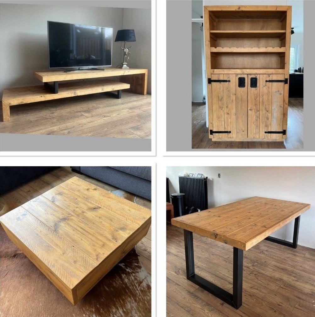 meubelset handgemaakte steigerhout, Ophalen