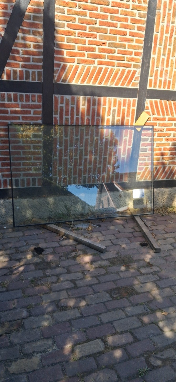 Grote glasplaat, dubbelglas, 170x110 cm, Ophalen, Gebruikt, 80 tot 120 cm, 160 cm of meer