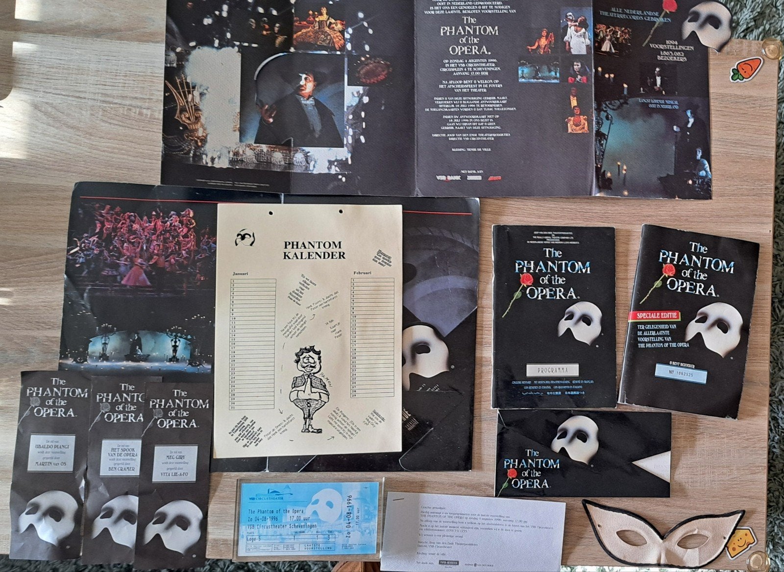 Unieke Phantom of the Opera Collectie - Originele Items, Tickets en Kaartjes, Eén persoon