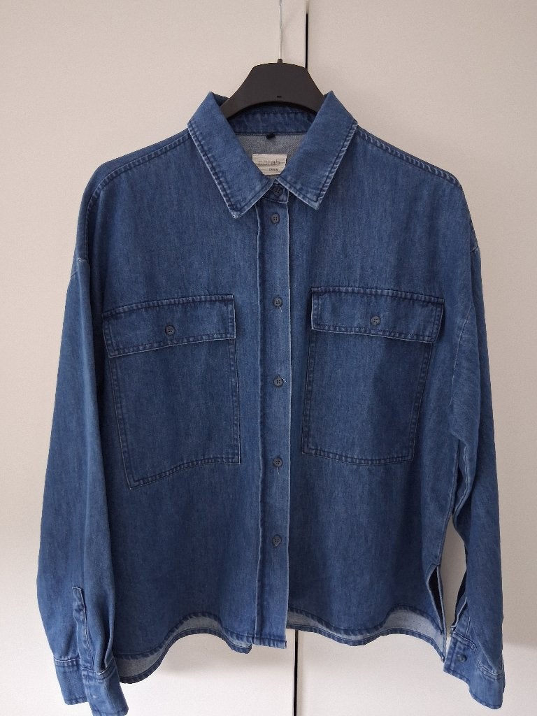 Norah jeanshemd mt.42 *ZGAN*, Kleding | Dames, Ophalen, Blauw, Maat 42/44 (L), Zo goed als nieuw