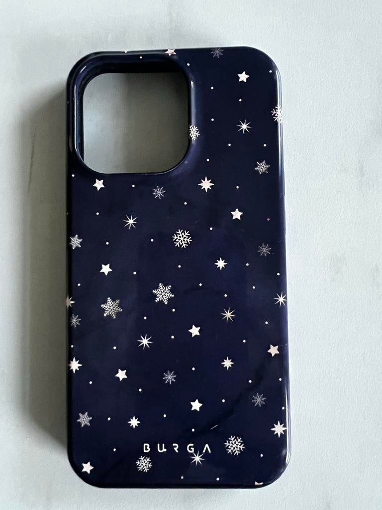 Burga Hoesje voor iPhone 13 Pro - Donkerblauw met Sterren, Kunststof, Gebruikt, IPhone 13 Pro, Blauw