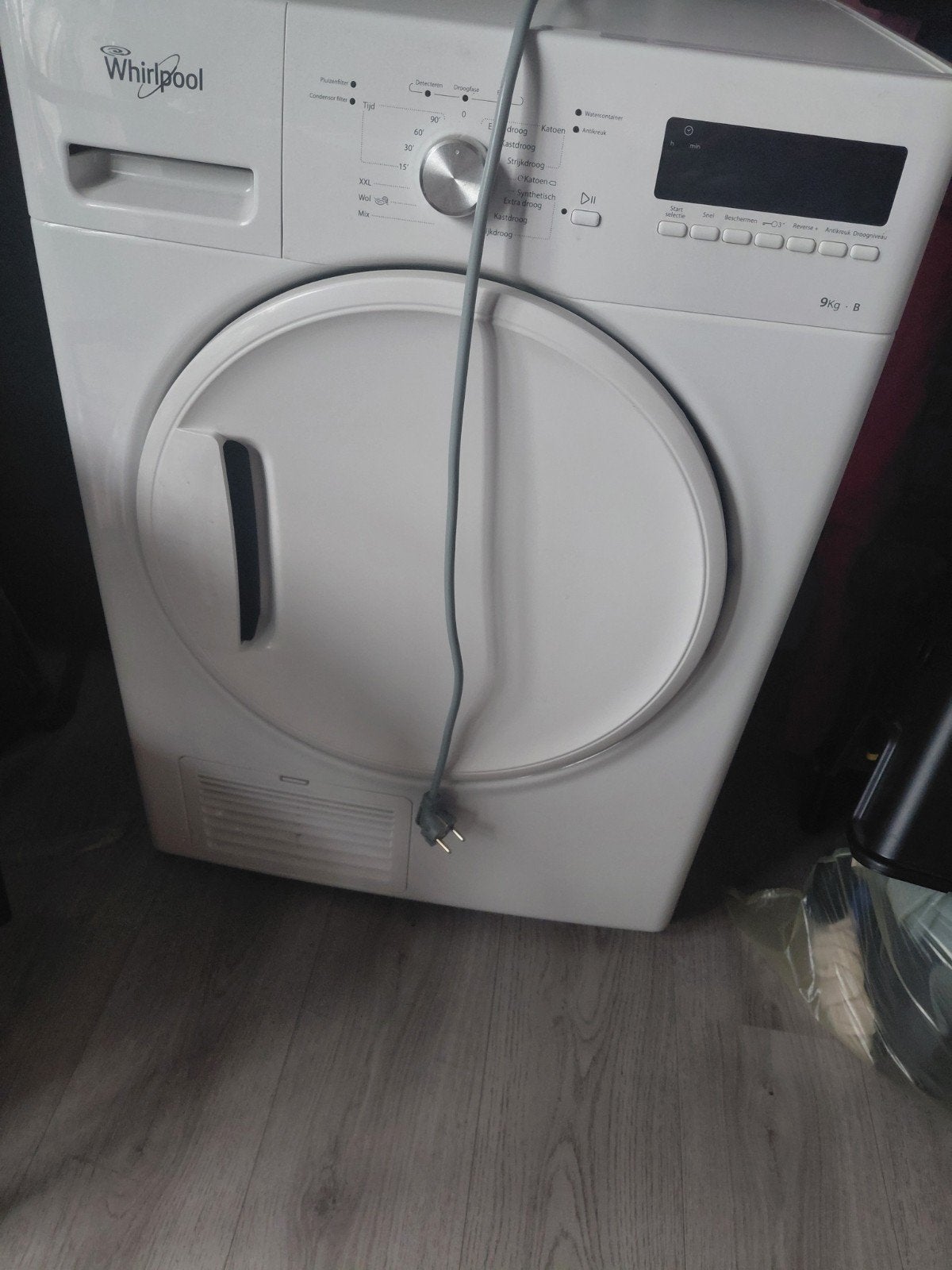 Whirlpool 9kg Condensdroger - Zo goed als nieuw, Ophalen, 8 tot 10 kg, Zo goed als nieuw, Voorlader
