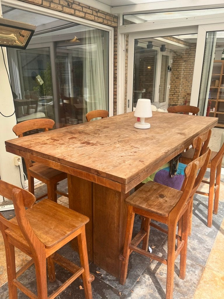 eettafel, Ophalen, Gebruikt, 100 tot 150 cm, Eikenhout