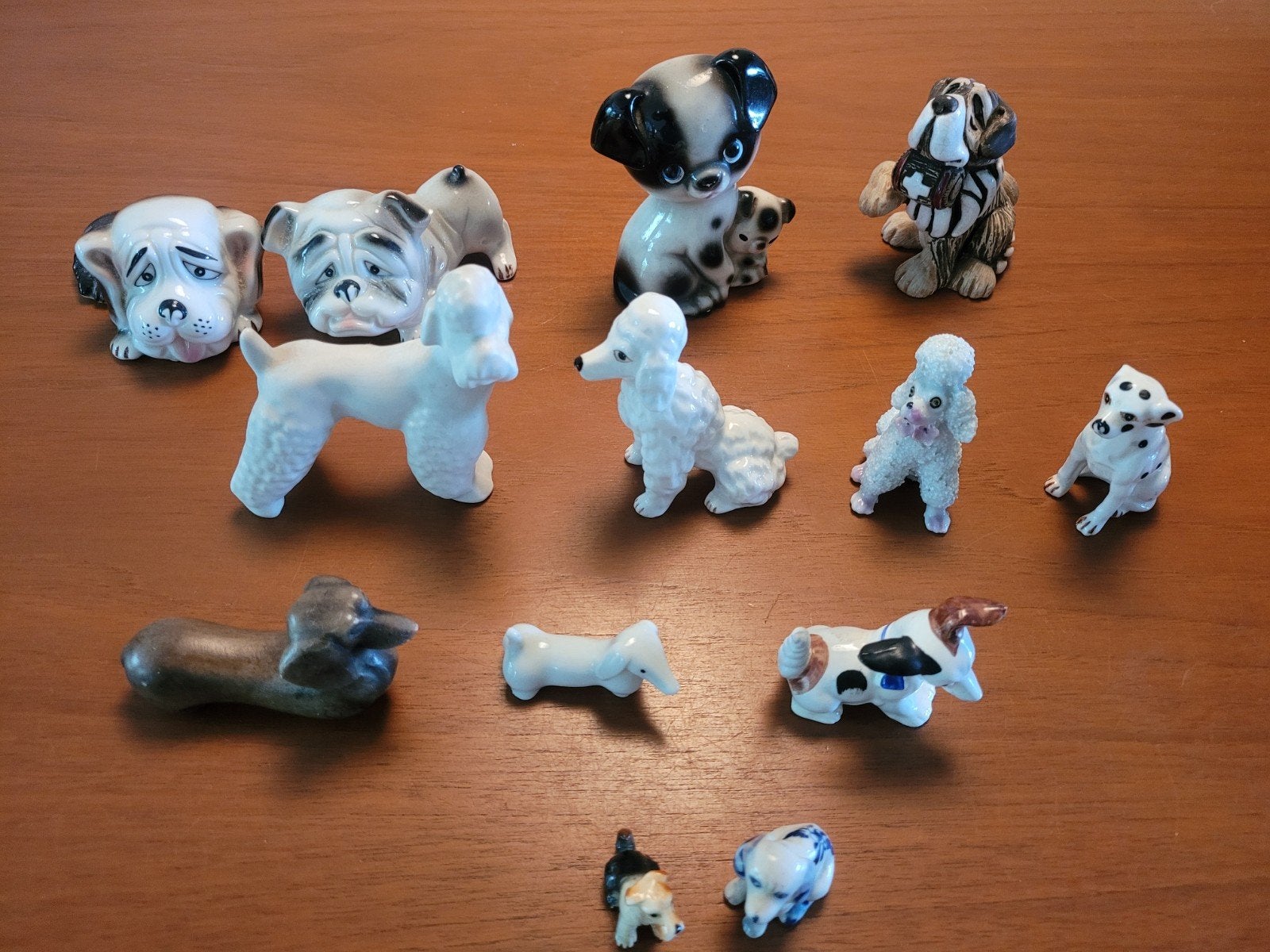 Vintage beeldje hond poedel bulldog vintage antiek hondje, Ophalen of Verzenden, Zo goed als nieuw, Dier