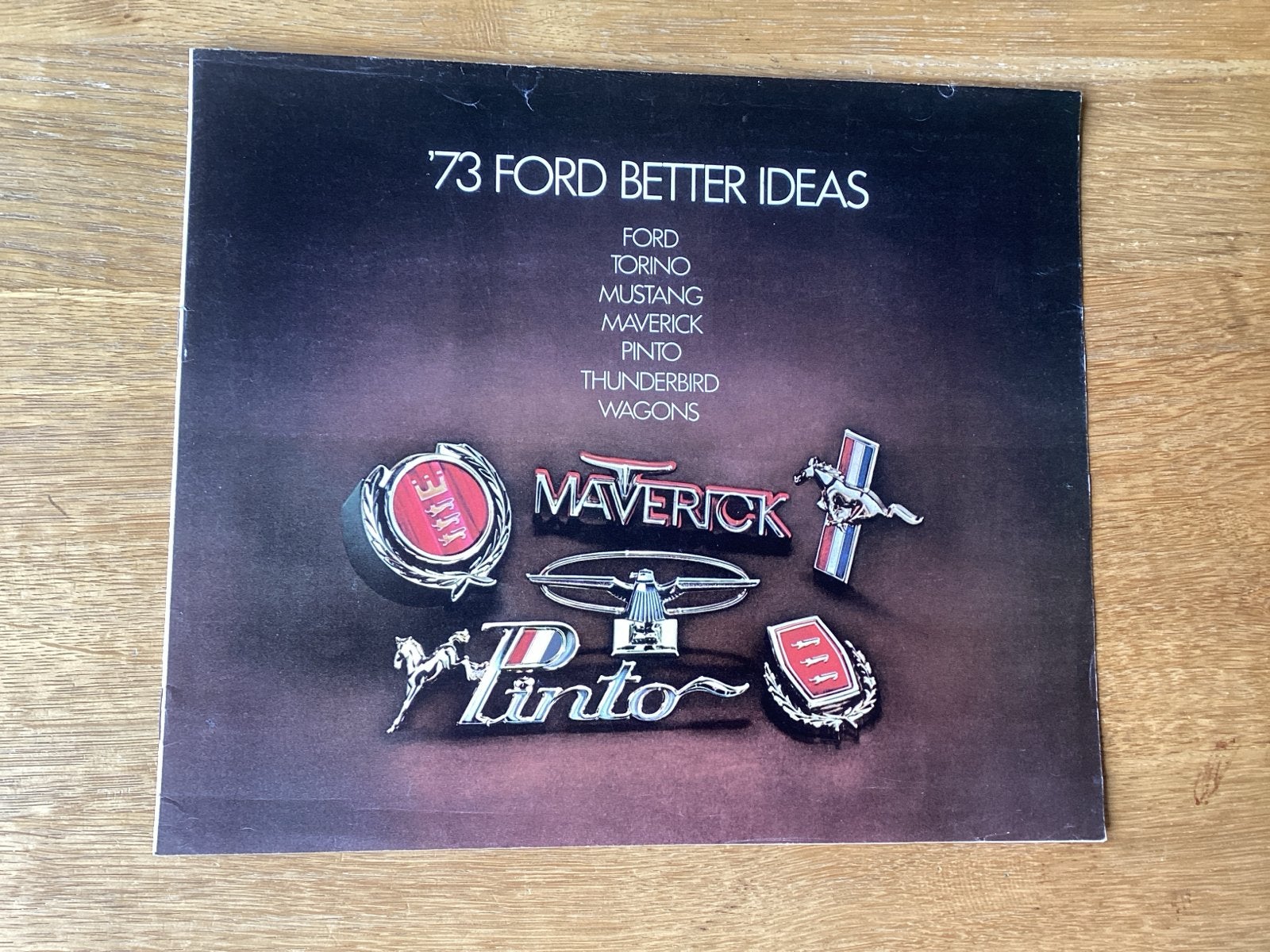 Ford 1973 Better Ideas brochure - Torino, Mustang, Maverick, Ophalen of Verzenden, Gelezen, Ford