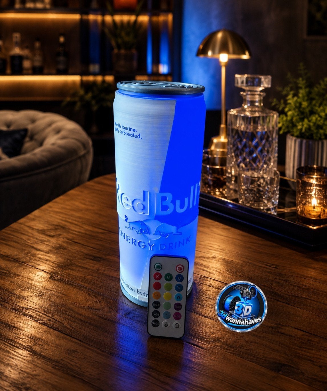 Red Bull XXL LED Blik met Afstandsbediening., Verzamelen, Merken en Reclamevoorwerpen, Ophalen of Verzenden, Nieuw, Lichtbak of (neon) lamp