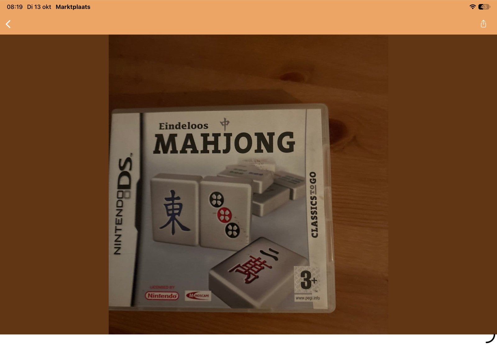 Eindeloos Mahjong Nintendo DS - Zo goed als nieuw, Puzzel en Educatief, Verzenden, 1 speler, Zo goed als nieuw