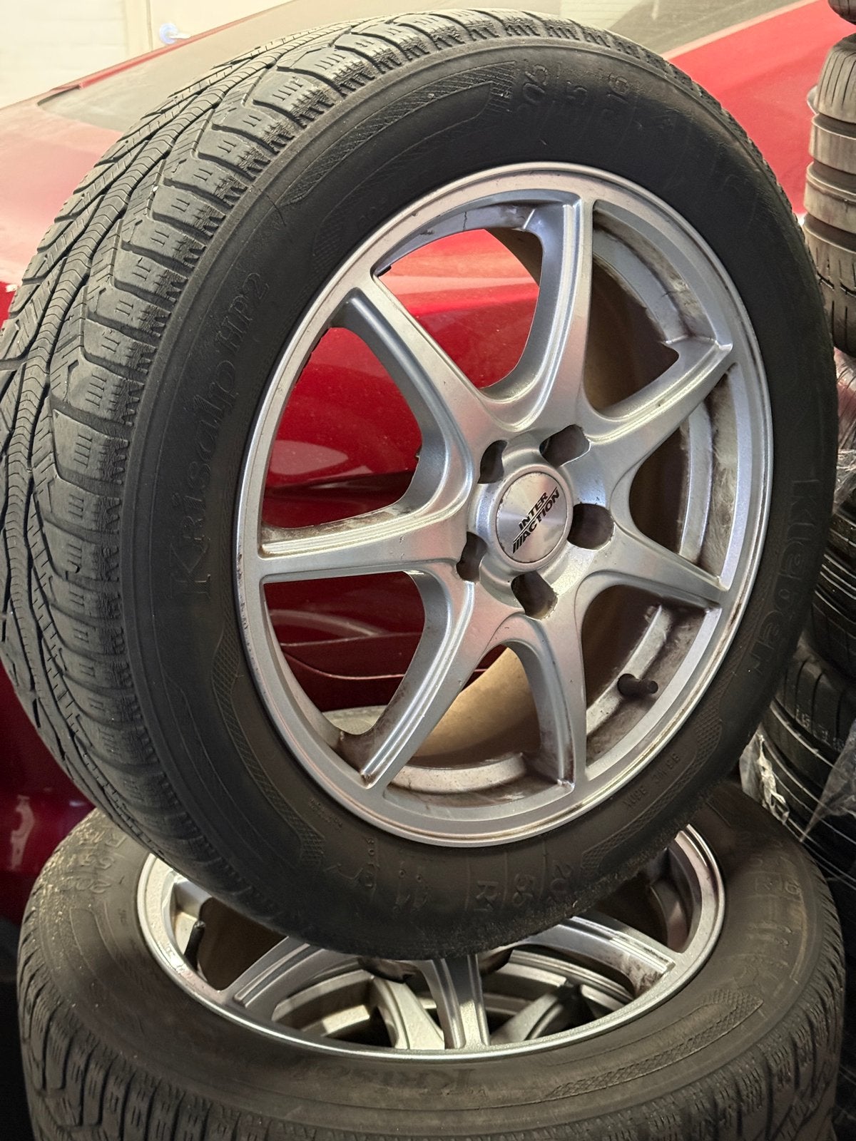 Opel Astra Velgenset | Banden & Velgen | Inter Action, Ophalen, Gebruikt, 16 inch, Banden en Velgen