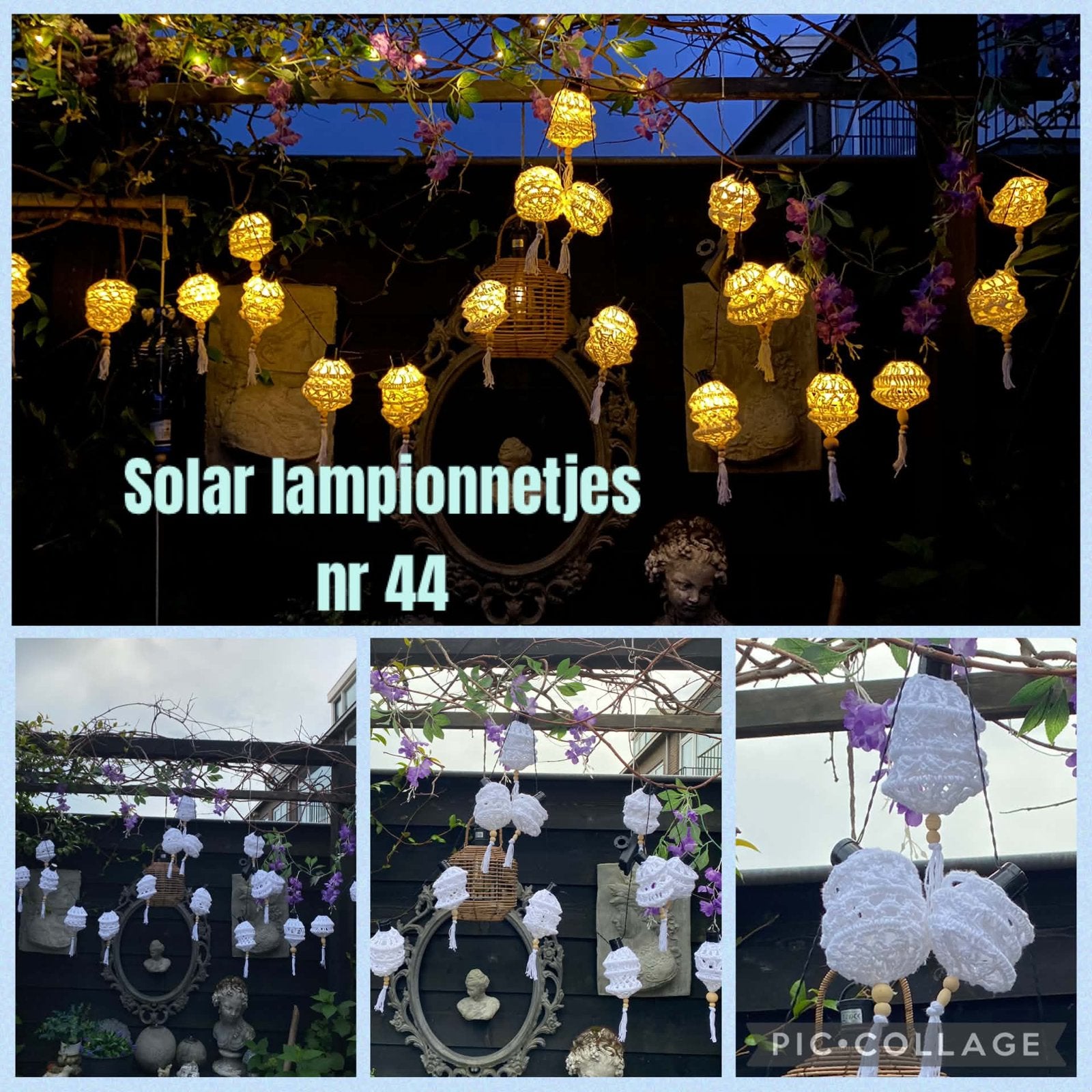 Sfeervolle Solar gehaakte Lampionnetjes voor Buiten, Ophalen, Zonne-energie, Kunststof, Minder dan 50 watt