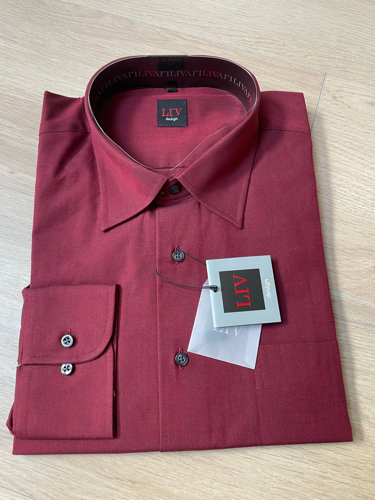 Nieuw LIV design heren overhemd maat 45/46, Kleding | Heren, Overhemden, Ophalen, Nieuw, Rood, Overige halswijdtes